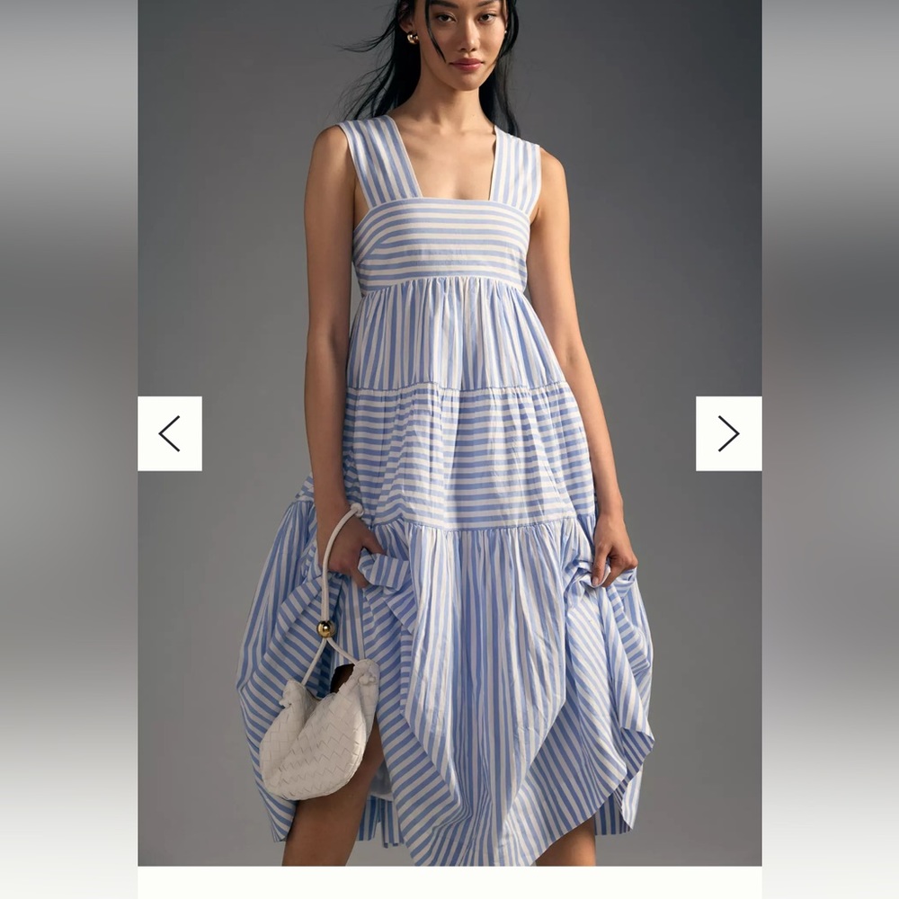 The Helena Square-Neck Babydoll Dress by Anthropologie, Size S